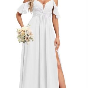 Elegant White Off-Shoulder Dress